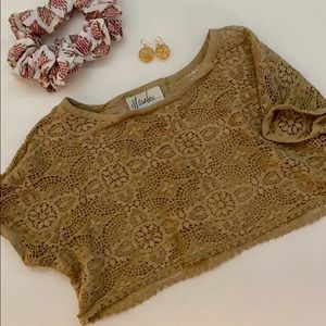 Marabou Crochet Crop Top